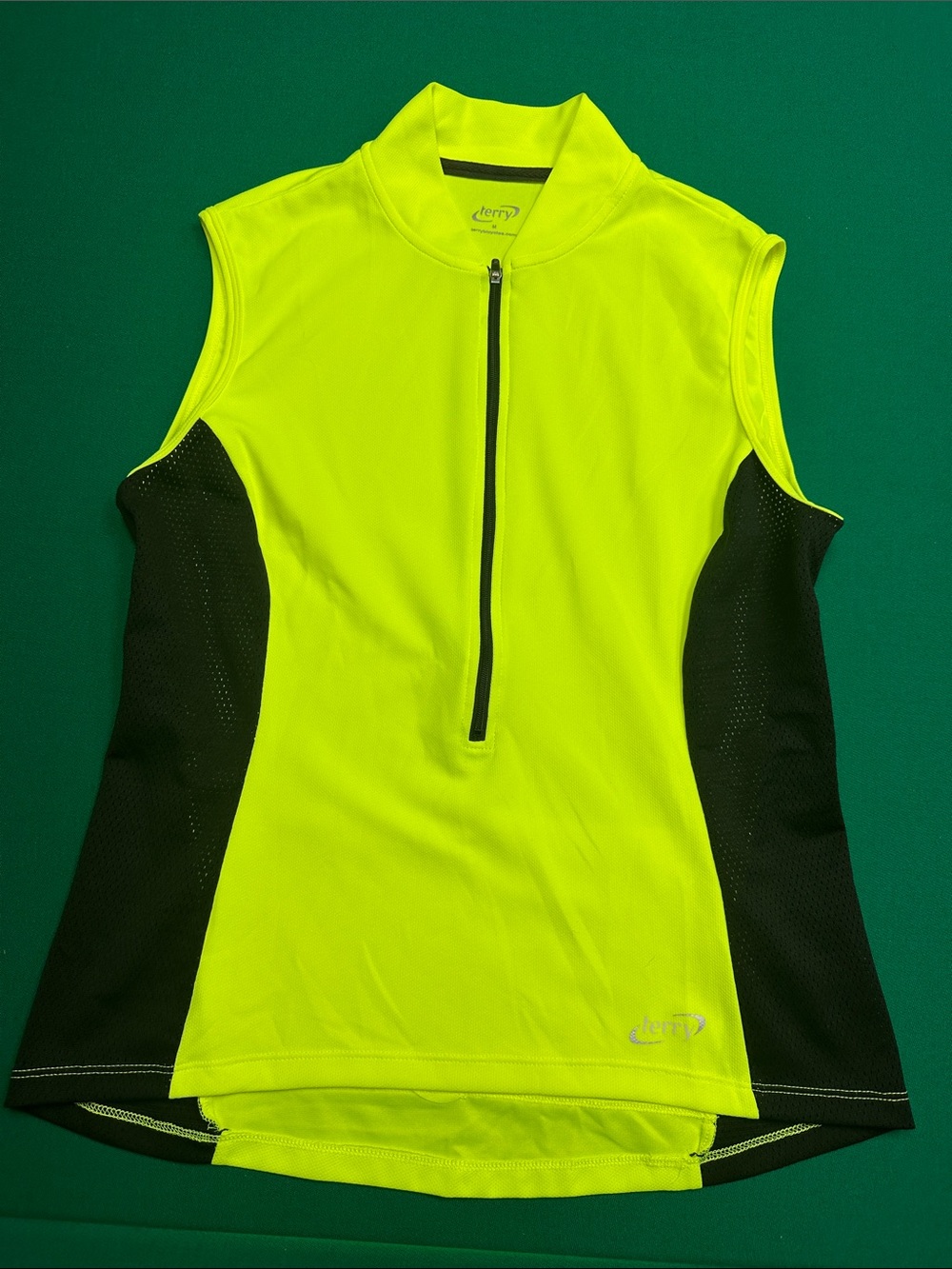 Terry High-Vis Neon Yellow Cycling Jersey